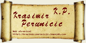 Krasimir Peruničić vizit kartica